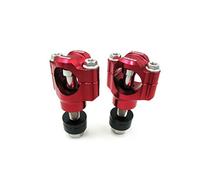 OTOM motocicleta manillar abrazadera CNC aleación de aluminio bar abrazaderas 28mm o 1 1/8 "para Suzuki Yamaha BMW Honda KTM CRF manillar Riser (rojo, 12mm)