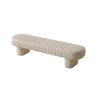 Otomana de almacenamiento con tapicería de cuero para dormitorio, organización de zapatos y asientos