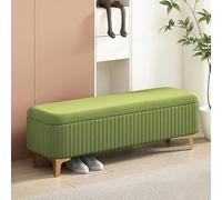 Otomana de almacenamiento de terciopelo para dormitorio, banco de entrada de madera, elegante reposapiés en sala de estar, 60 cm, color E, solución de almacenamiento multifuncional para pasillo y