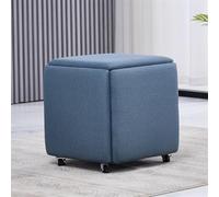 Otomana de almacenamiento - Reposapiés moderno 5 en 1, apilable y plegable, asiento pequeño multifuncional, ideal para sala de estar, mesa de café, taburete cambiador de zapatos