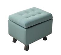 Otomana de almacenamiento tapizada de cuero, elegante reposapiés para sala de estar, tocador, sala de maquillaje y baño, taburete y silla con tapa versátil