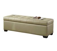 Otomana de tela cómoda con gran capacidad de almacenamiento, versátil reposapiés para dormitorio, sala de estar y cambio de zapatos en el hogar, múltiples