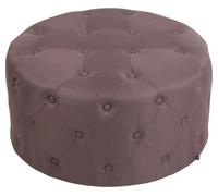 Otomana korsika tela marrón 70x70x37 cm