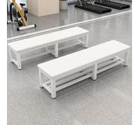 Otomana larga con almacenamiento, banco de entrada grande, soporte de metal, banco sólido para exteriores, perfecto para comedores, salas de estar y pasillos