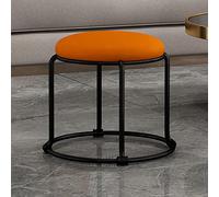 Otomana moderna de terciopelo con patas de metal, taburete tapizado para maquillaje, tocador, silla decorativa para sala de estar y dormitorio, solución de asiento elegante A