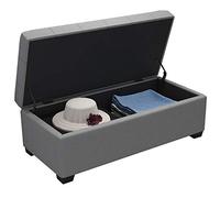 Otomana Plegable de Almacenamiento de 60 cm, Taburete de Tela para Sala de Estar, Color Verde, reposapiés, Patas de Madera, Peso máximo 150 kg, puf versátil para guardería y Uso do