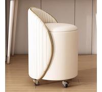 Otomana redonda con almacenamiento, reposapiés giratorio móvil moderno para dormitorio, sala de estar, entrada, oficina