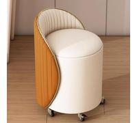 Otomana redonda moderna con reposapiés giratorio móvil de almacenamiento para dormitorio, sala de estar, entrada y oficina, muebles elegantes para ahorrar espacio y nización