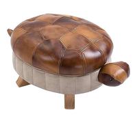Otomano animal, reposapiés tapizado de tortuga, reposapiés de piel sintética, base de madera para sala de estar y dormitorio, bonito diseño de tortuga para sofá y silla