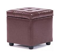 Otomano De Almacenamiento Plegable De Cuero Sintético, Reposapiés De Cubo con Caja De Almacenamiento Caja De Juguetes Taburete para Cambiar Zapatos W 35x35x35cm(14x14x14inch)