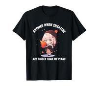 Otoño Anime Kawaii Otoño Si Suéter Más Grande Que Mis Planes Camiseta
