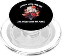 Otoño Anime Kawaii Otoño Si Suéter Más Grande Que Mis Planes PopSockets PopGrip para MagSafe