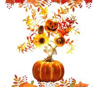 Otoño Calabaza Con,Pieza central de la temporada de otoño a batería | Mesa de Acción de Gracias iluminada Centros Calabaza | Para Oficina Fiesta Cena Fiesta