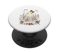 Otoño Cottagecore Halloween Estampado Floral Estilo Vintage Fantasma PopSockets PopGrip Adhesivo