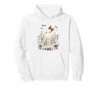 Otoño Cottagecore Halloween Estampado Floral Estilo Vintage Fantasma Sudadera con Capucha