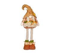 Otoño de pie - Figura elástica ajustable con piernas juguetonas, decoración del cuerpo de peluche suave, acento de carácter otoñal encantador | Happy Harvest para exhibiciones