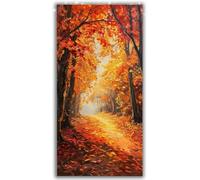 Otoño Diamond Painting Adultos Grande XXL 90x180cm Kit Completo, 5D DIY Pintura de Diamante Full con Diamantes Redondos, Decoración Pared Salón, Renovación Hogar Primavera, Arte Mural, Bosque Y1-963