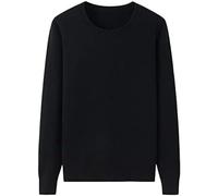 Otoño E Invierno 100% Suéter De Cachemira Suéter Corto De Mujer Suéter De Parte Inferior De Punto,Negro,3XL