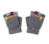 Otoño e Invierno Bebé Guantes Cálidos Niño Manoplas Tejidas 3-6 años, gris, Talla única