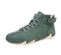 Otoño e Invierno Calzado Casual Cálido Hombre Botas Cortas Estación Exterior Casual Hombres y Mujeres Botas Acolchadas Talla Grande Zapatos Hombre Botas Cómodo Zapatos Caminar, Green, 40 2/3 EU