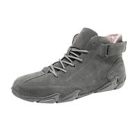 Otoño e Invierno Calzado Casual Cálido Hombre Botas Cortas Estación Exterior Casual Hombres y Mujeres Botas Acolchadas Talla Grande Zapatos Hombre Botas Cómodo Zapatos Caminar, gris, 42 1/3 EU
