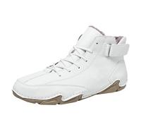 Otoño e Invierno Calzado Casual Cálido Hombre Botas Cortas Estación Exterior Casual Hombres y Mujeres Botas Acolchadas Talla Grande Zapatos Hombre Botas Cómodo Zapatos Caminar, White, 37 1/3 EU