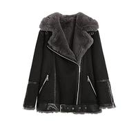 OtoñO E Invierno Gruesas Mujeres Ropa De Doble Cara Piel De Cordero Un Abrigo Piel De Venado Terciopelo Moda Chaqueta CáLida