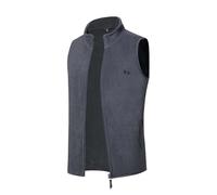 Otoño e Invierno nuevos hombres de lana de pie cárdigan con capucha chaleco ajustado Color sólido bolsillo chaqueta sin mangas Chaqueta Del Hombre