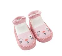 Otoño e Invierno Zapatos para Niños Lindos Fondos Planos Zapatos Deportivos Antideslizante Calcetines Zapatos Ligero y Zapatillas Running Niña Cordones Fitness (Pink, 21 Infant)