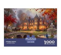 Otoño en Winchester Puzzle De Madera Impermeable DIY Puzzles De 1000 Piezas Regalos para Adultos Colorido Rompecabezas Juegos Desafiantes
