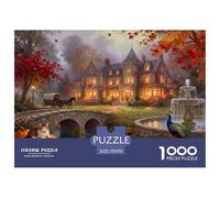 Otoño en Winchester Puzzle De Madera Impermeable DIY Puzzles De 1000 Piezas Regalos para Adultos Desafiante Y Estimulante Rompecabezas Juegos Educativos