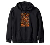 Otoño Es Mi Temporada Social Bigfoot Acción De Gracias Sudadera con Capucha