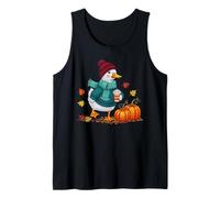 Otoño Ganso otoño Coqueta Lindo Pato café Calabaza Temporada Camiseta sin Mangas