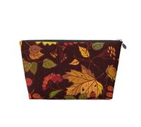 Otoño Hojas De Otoño Bellota Bayas Impresas, Bolsa de artículos de tocador Bolsa de Maquillaje Bolsa de cosméticos Bolsa de artículos de tocador de Viaje portátil