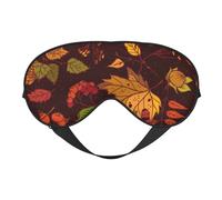 Otoño Hojas De Otoño Bellota Bayas Impresas, Cubreojos completos Antifaz bloqueador de luz Antifaz para dormir Antifaz suave con los ojos vendados Noche