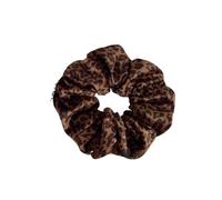 Otoño Invierno elegante Retro terciopelo estampado de leopardo lazo for el pelo Scrunchie pequeños simples cabezales cola caballo Mujer Accesorios Para cabello grueso, rizado(Medium size)