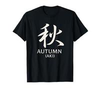 Otoño Kanji AKI Caligrafía Japonesa Minimalista Zen Camiseta