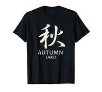 Otoño Kanji AKI Caligrafía Japonesa Minimalista Zen Camiseta gráfica económica