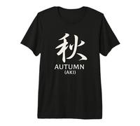 Otoño Kanji AKI Caligrafía Japonesa Minimalista Zen Camiseta Premium