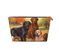 Otoño Labrador Lab Golden Retriever Perro Agradeciendo, Bolsa de artículos de tocador Bolsa de Maquillaje Bolsa de cosméticos Bolsa de artículos de tocador de Viaje portátil