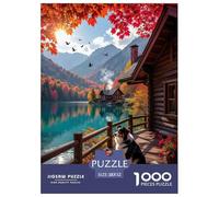 Otoño Lake Residence Rompecabezas Imposible,desafío for Adults Interesante Juego EduGatoivo 1000 Piezas Obra De Arte De Juego De para Adultos Y Niños A Partir De 12 Años 52x38cm/1000pcs