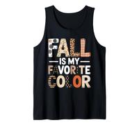 Otoño Moda Hombre Divertido Mujer Otoño Es Mi Color Favorito Camiseta sin Mangas