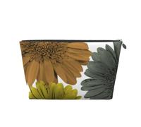 Otoño Moderno Colores Gerbera Margaritas Floral, Bolsa de artículos de tocador Bolsa de Maquillaje Bolsa de cosméticos Bolsa de artículos de tocador de Viaje portátil
