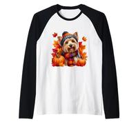 Otoño Otoño Australian Terrier Dueño De Perro Mamá Camiseta Manga Raglan