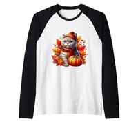 Otoño Otoño Británico Gato De Pelo Corto Dueño De Acción Camiseta Manga Raglan
