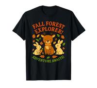 Otoño Otoño Camina Bosque Para Niños Animales Ciervos Conejos Camiseta