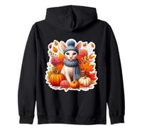 Otoño Otoño Cornish Rex Cat Dueño de Acción de Gracias Mamá Papá Sudadera con Capucha