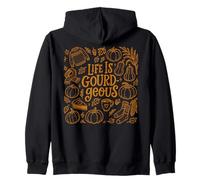 Otoño Otoño Doodle Acción de Gracias Cozy Life is Gourd-geous Sudadera con Capucha