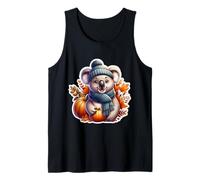 Otoño Otoño Koala Amante Acción de Gracias Calabaza A Camiseta sin Mangas