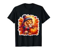 Otoño Otoño León Amante Acción de Gracias Leo Hojas Camiseta